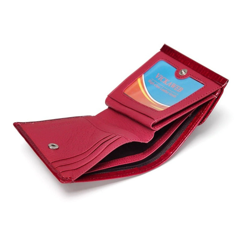 Billetera Corta Mujer Cuero Genuino Vickaweb Mod. Sunset