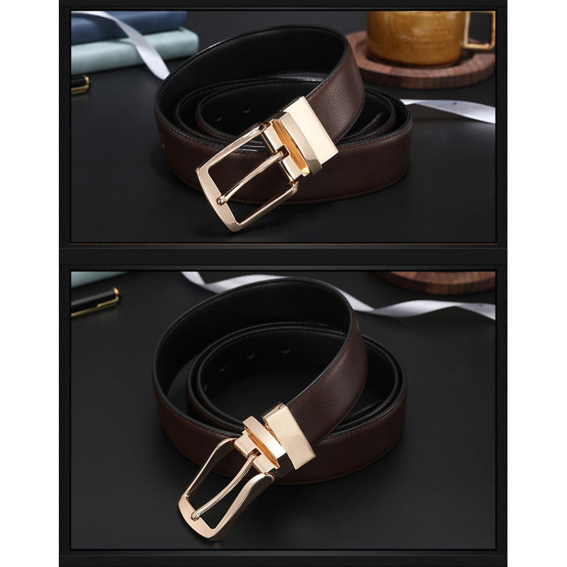 Cinturón Reversible Cuero Genuino Coolerfire Hebilla Trad.