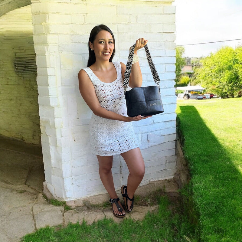 Cartera Bandolera Luxher Moda Elegante Eco Cuero Mod. Lima