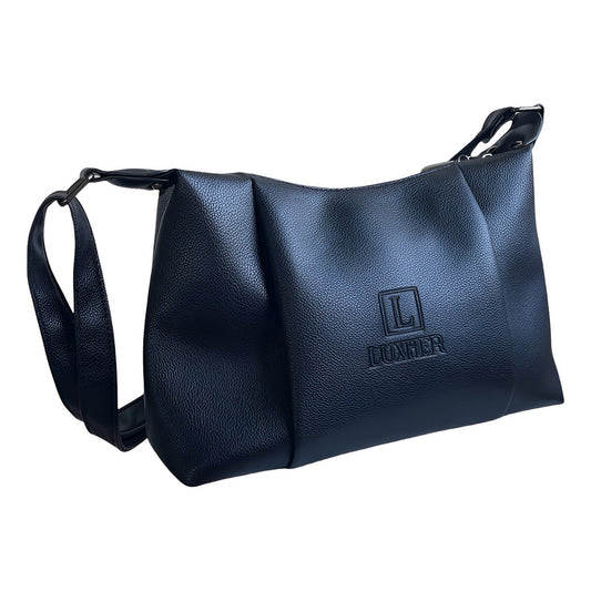 Cartera Elegante Luxher Moda Lujo Eco Cuero Mod. Lagos Color Negro