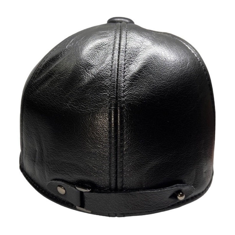 Boina De Cuero Genuino Gorro Lujo Luxher Mod. Paris