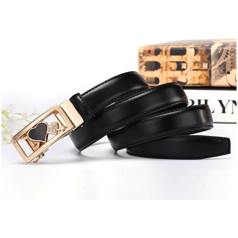 Cinturón Mujer Cuero Genuino Coolerfire Auto Mod. Corazón