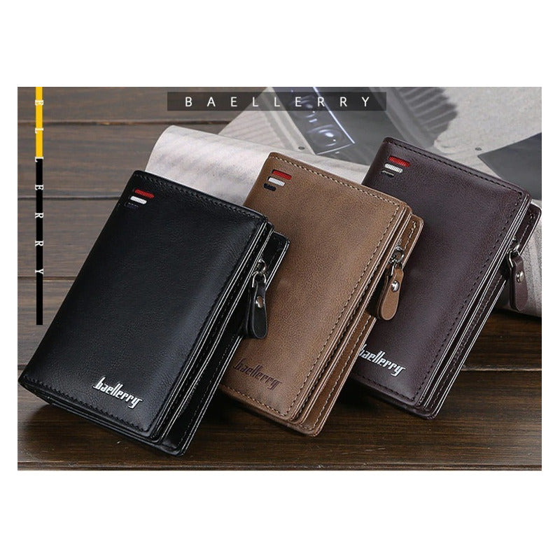 Billetera Gruesa Hombre Cuero Pu Baellerry Mod. Smith