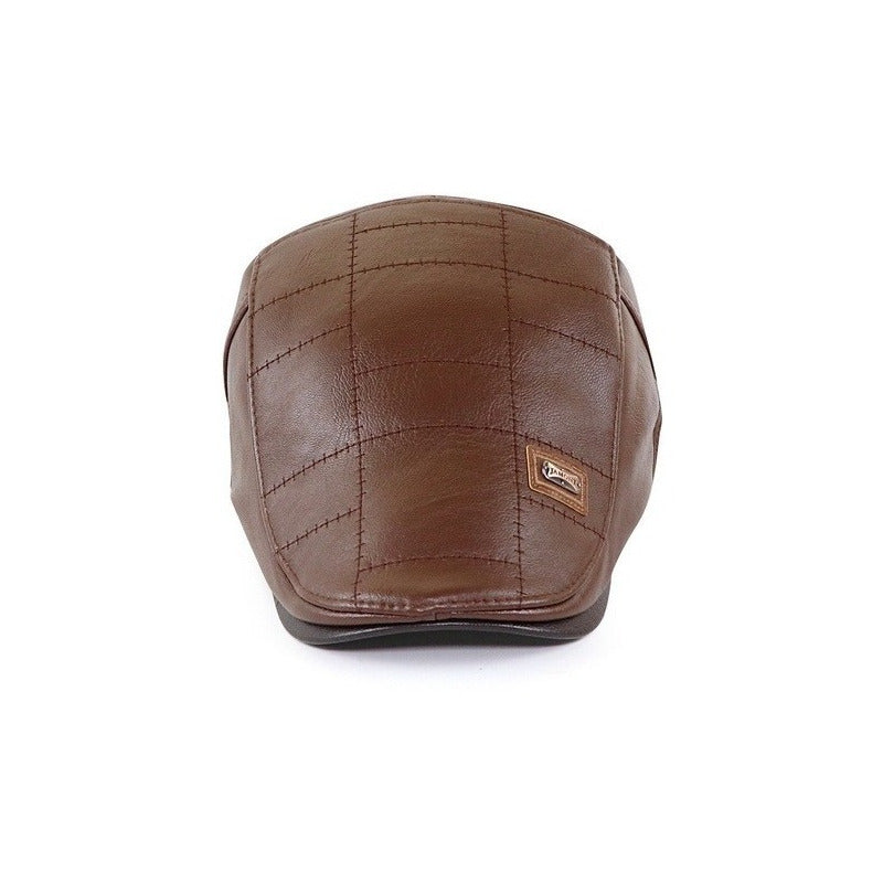 Gorra Boina De Hombre Ajustable De Cuero Pu Jamont Mod. Euro