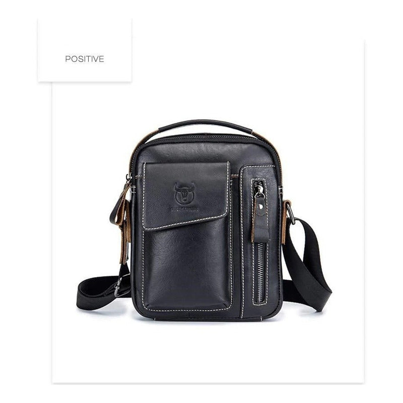 Bolso/bandolera Hombre Cuero Genuino Bull Captain Mod Cierre