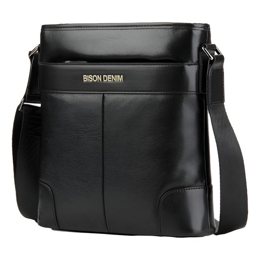 Bolso Bandolera Cuero Genuino Lujo Bison Denim Mod Corner