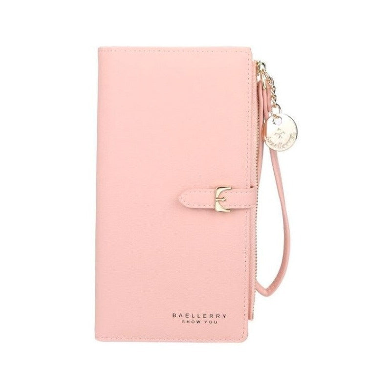Billetera Larga Mujer De Cuero Pu Baellerry Mod. Buckle