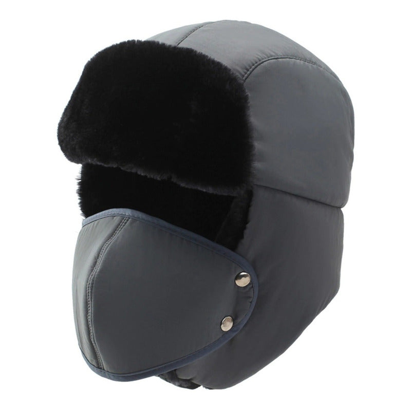 Gorro Térmico Lona Con Mascarilla Unisex Invierno Mod. Squad
