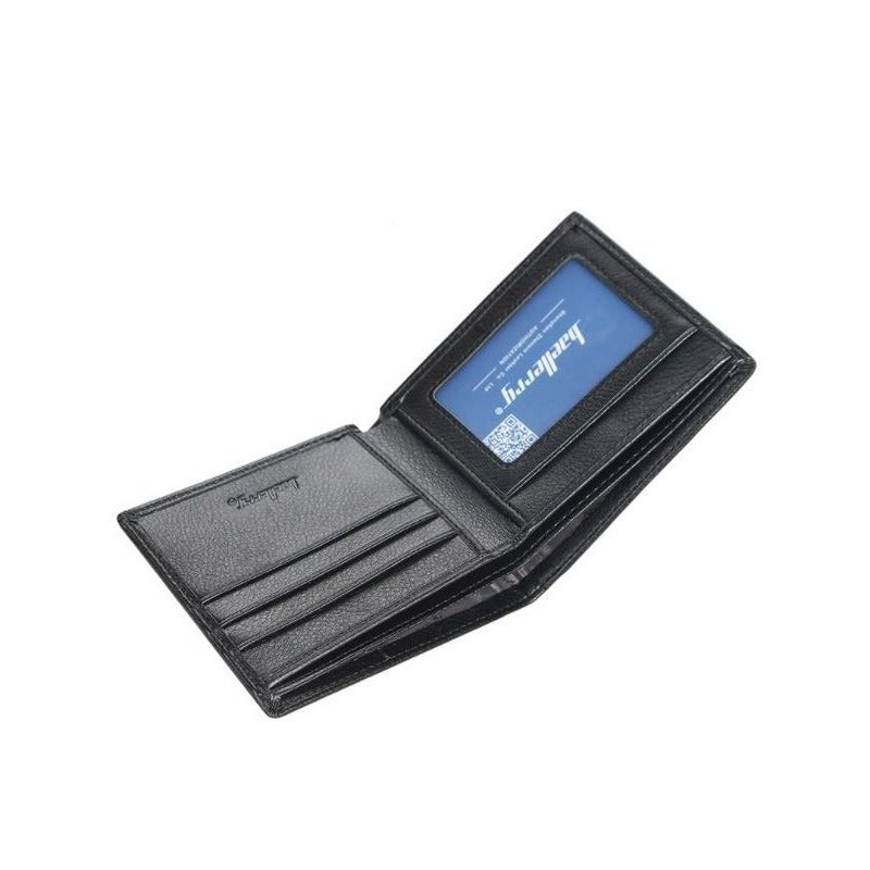 Billetera Hombre De Cuero Pu Baellerry Mod. Square Color Marrón