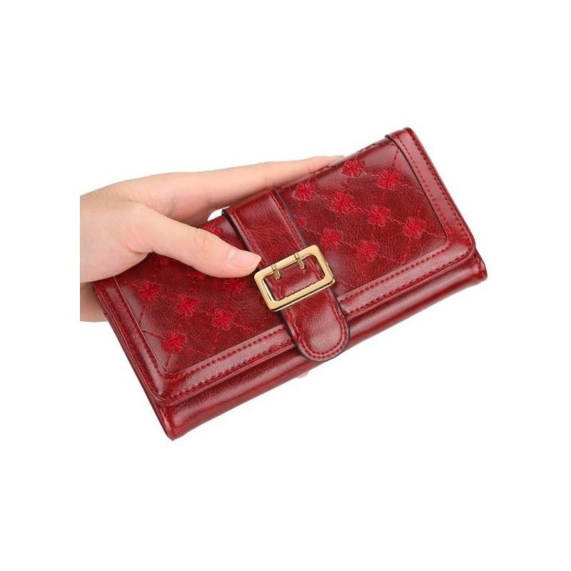 Billetera Larga Mujer Cuero Pu Baellerry Mod. Cruz