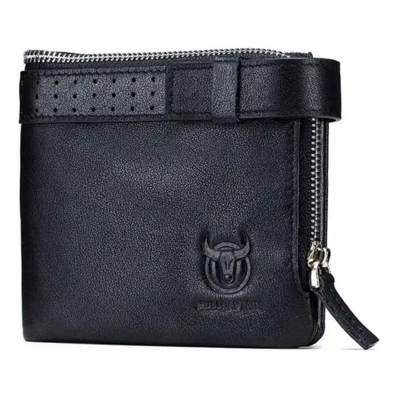 Billetera Cuero Genuino Bull Captain Protec Rfid Mod Buff