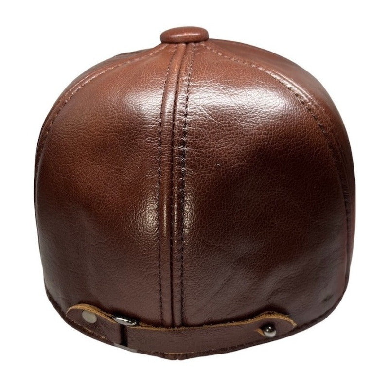 Boina De Cuero Genuino Gorro Lujo Luxher Mod. Paris