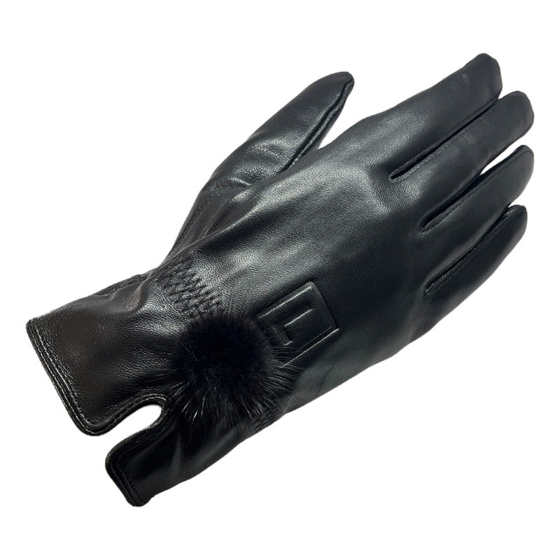 Guantes Invierno Luxher Mujer Cuero Piel De Oveja Mod Opalo