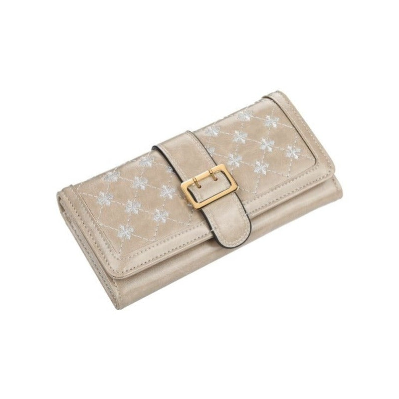 Billetera Larga Mujer Cuero Pu Baellerry Mod. Cruz