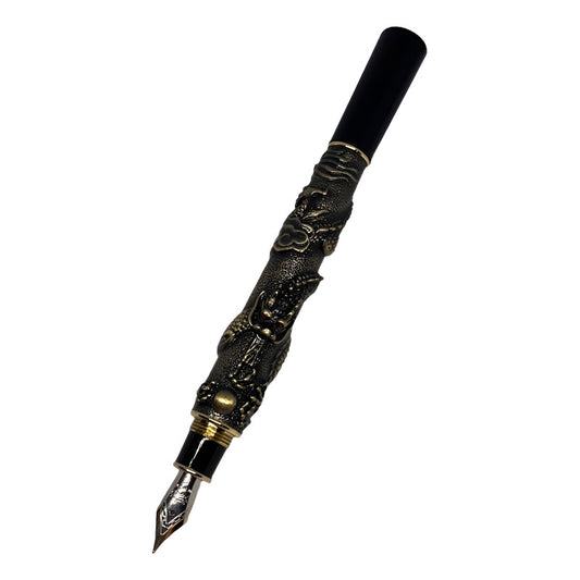 Pluma Estilográfica Texturizada Lujo Jinhao Mod Dragón 555