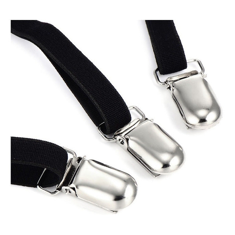 Suspensor Sujetador De Camisa Unisex Broches Metálicos