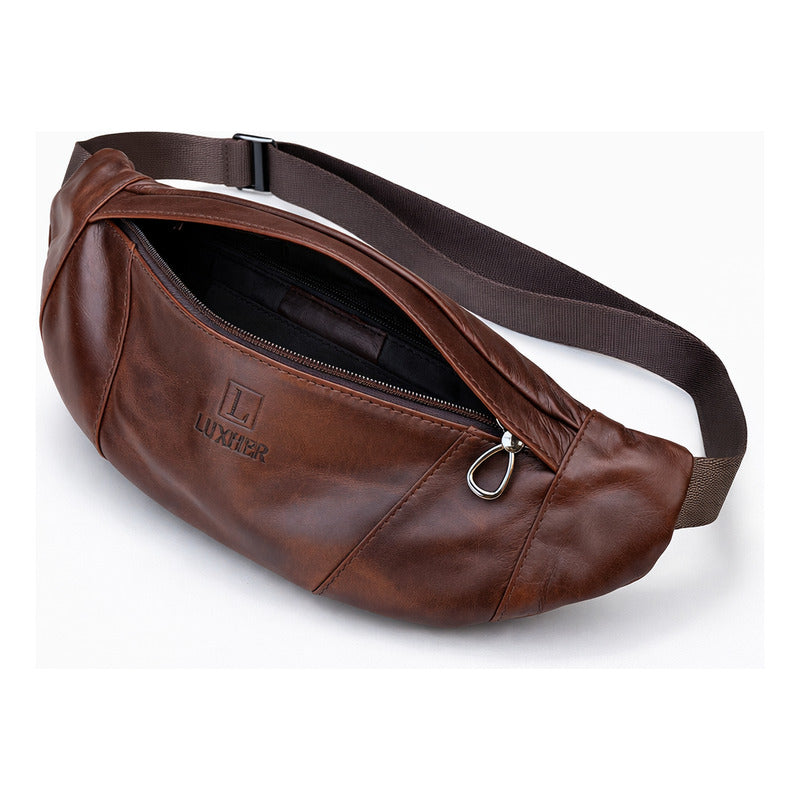 Banano Riñonera De Cuero Genuino Premium Luxher Mod. Cedro