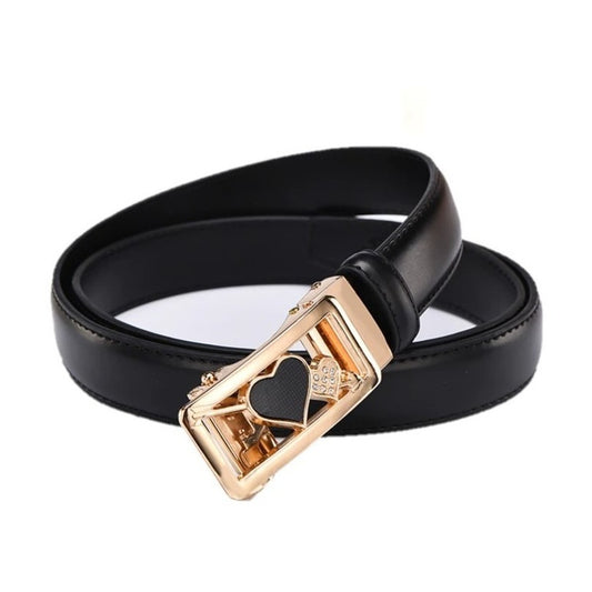 Cinturón Mujer Cuero Genuino Coolerfire Auto Mod. Corazón