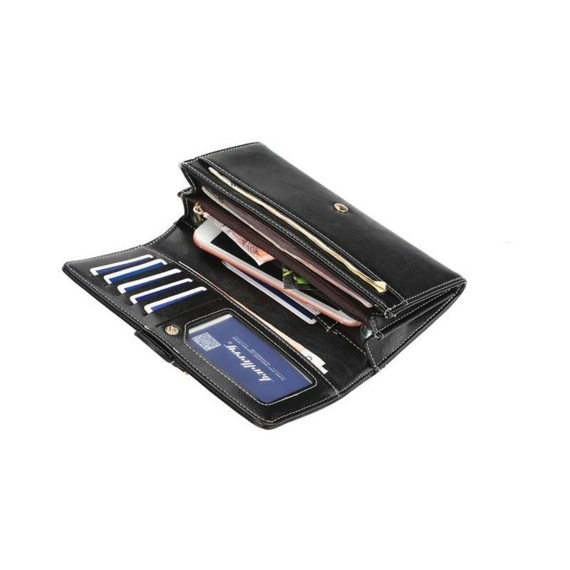 Billetera Larga Mujer Cuero Pu Baellerry Mod. Cruz