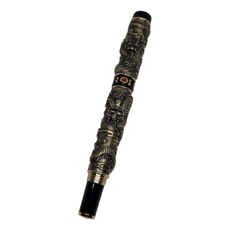 Pluma Estilográfica Texturizada Lujo Jinhao Mod Dragón Rubí