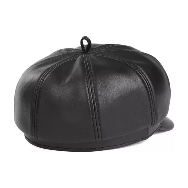 Gorra Boina De Mujer Cuero Genuino Laspezia Mod. Lesci