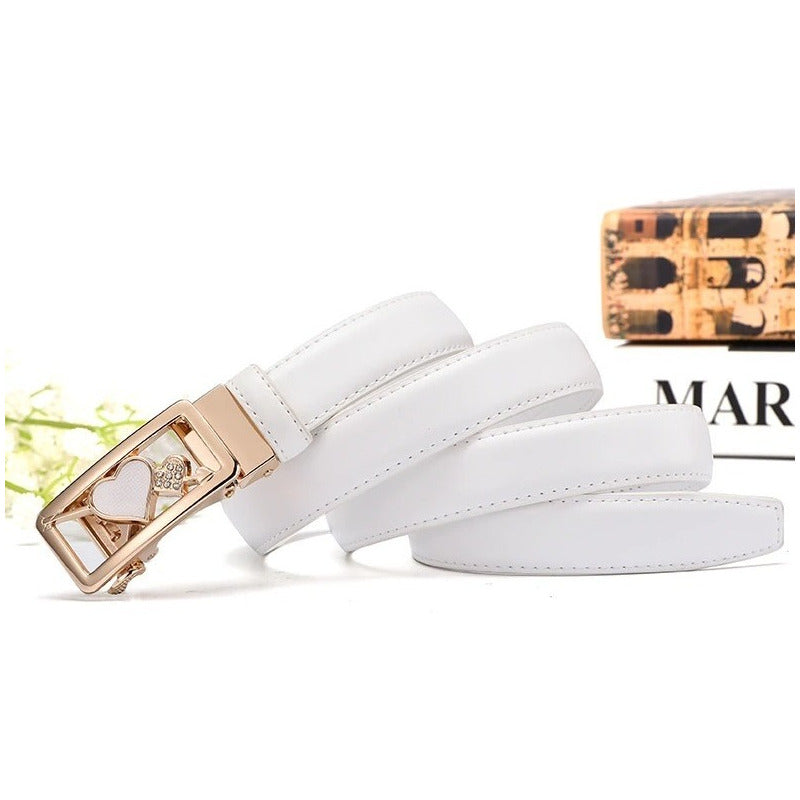 Cinturón Mujer Cuero Genuino Coolerfire Auto Mod. Corazón