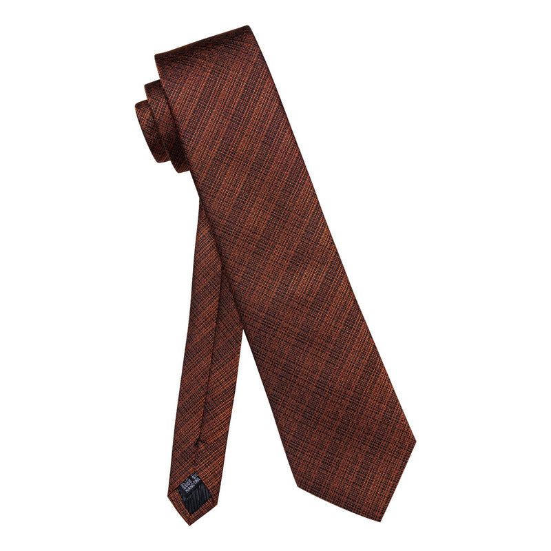 Set Corbata, Pañuelo Y Colleras Seda Luxher Mod Elegance