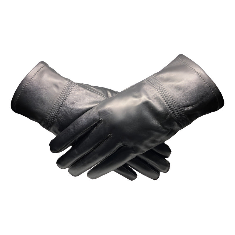 Guantes Invierno De Mujer Cuero Piel De Oveja Mod. Rubber