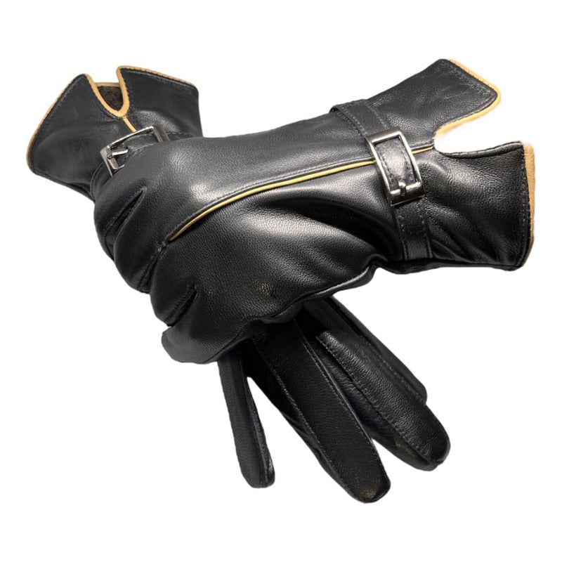 Guantes Invierno De Mujer Cuero Piel De Oveja Mod. Rim