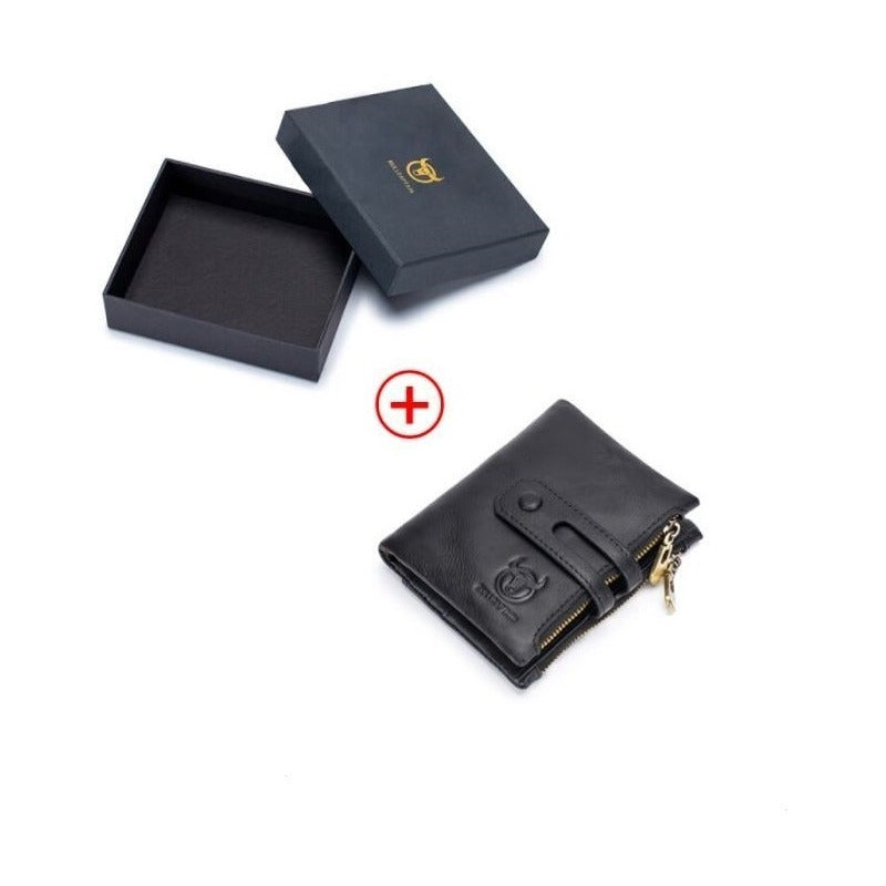 Billetera Hombre Cuero Genuino Lujo Bull Captain Mod Beast