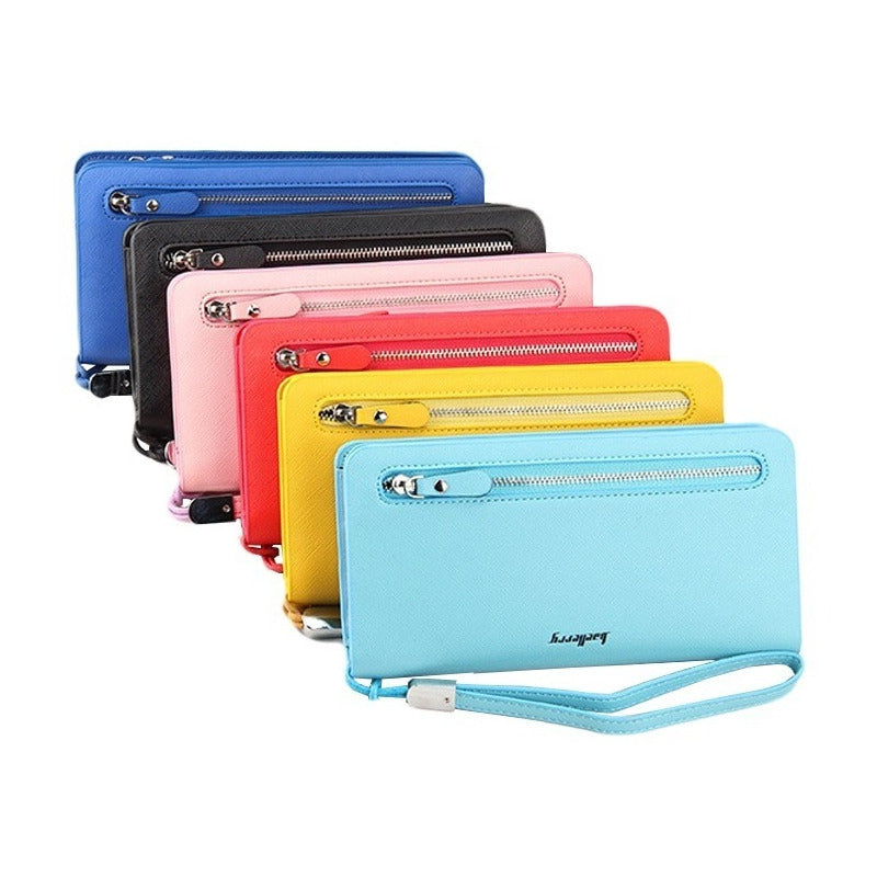 Billetera/chequera Larga Mujer Cuero Pu Baellerry Mod Orchid