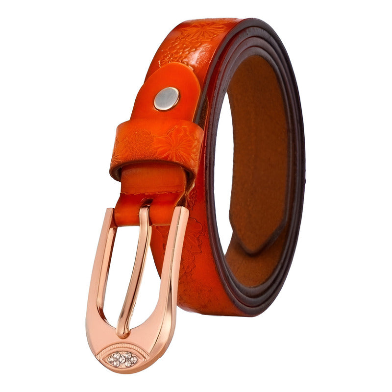 Cinturón Mujer Cuero Genuino Coolerfire Mod. Flower
