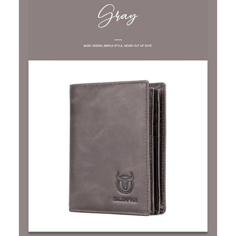 Billetera Cuero Genuino Bull Captain Protec Rfid Mod Spare