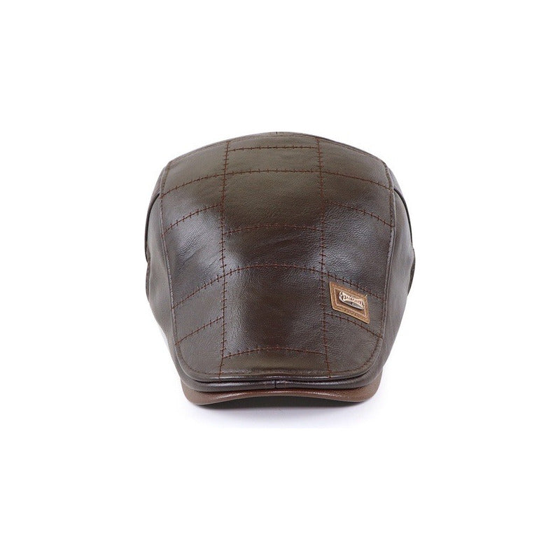 Gorra Boina De Hombre Ajustable De Cuero Pu Jamont Mod. Euro