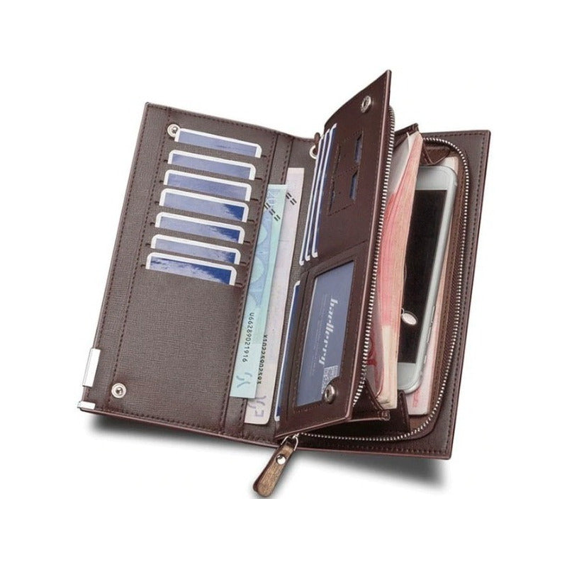 Chequera De Cuero Pu Lujo Baellery