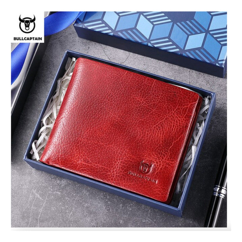 Billetera Cuero Genuino Bull Captain Protec Rfid Mod Taurus