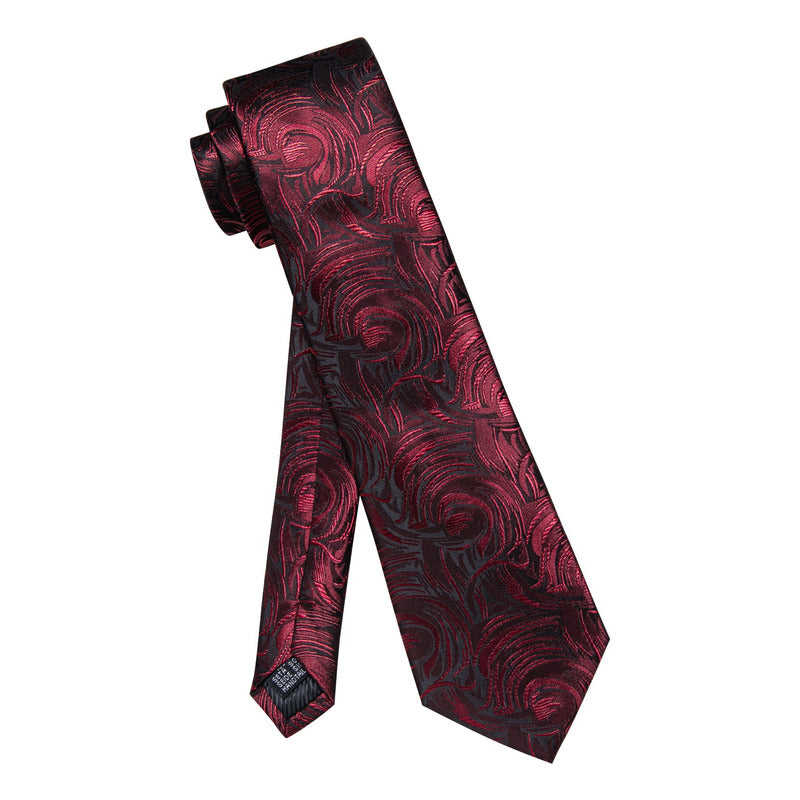 Set Corbata, Pañuelo Y Colleras Seda Lujo Luxher Mod Floral