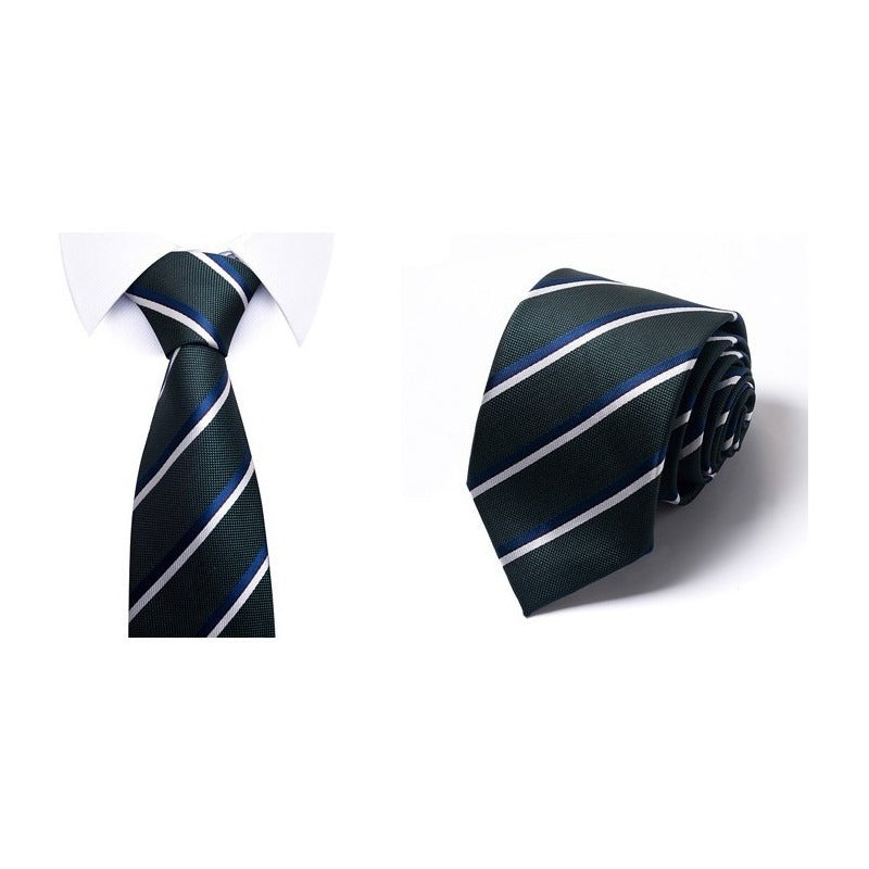 Set Corbata, Pañuelo Y Colleras Seda Lujo Joy Alice Líneas