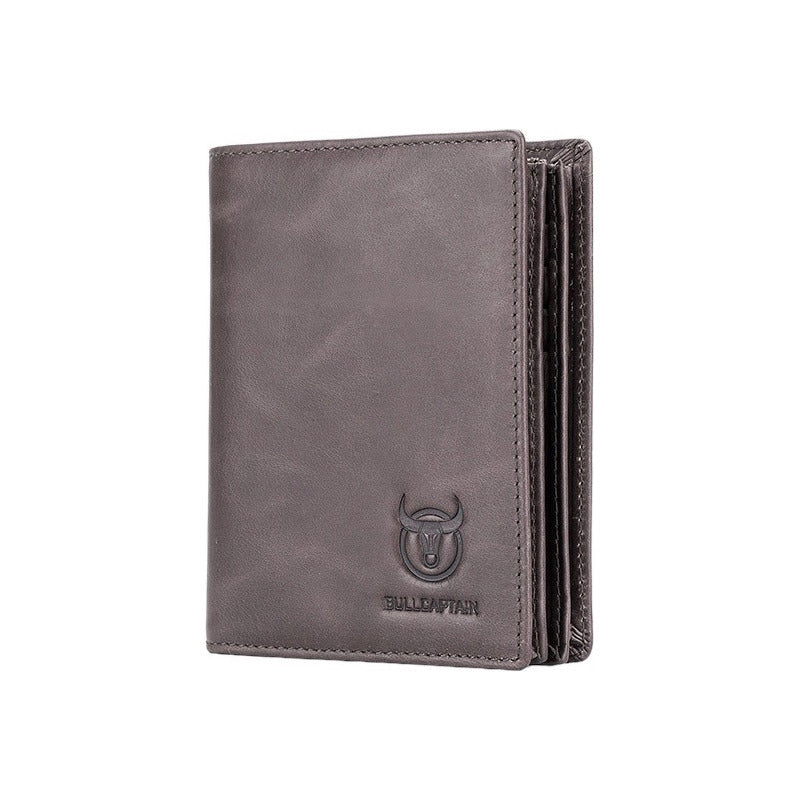 Billetera Cuero Genuino Bull Captain Protec Rfid Mod Spare