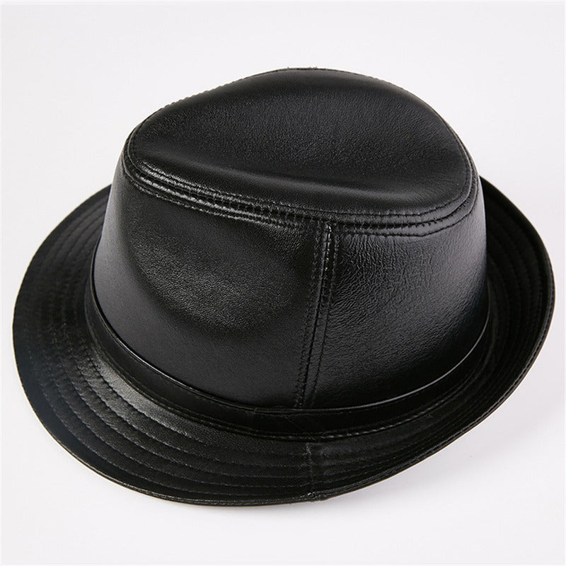 Sombrero Hombre Cuero Genuino De Oveja Laspezia Mod. Jazz