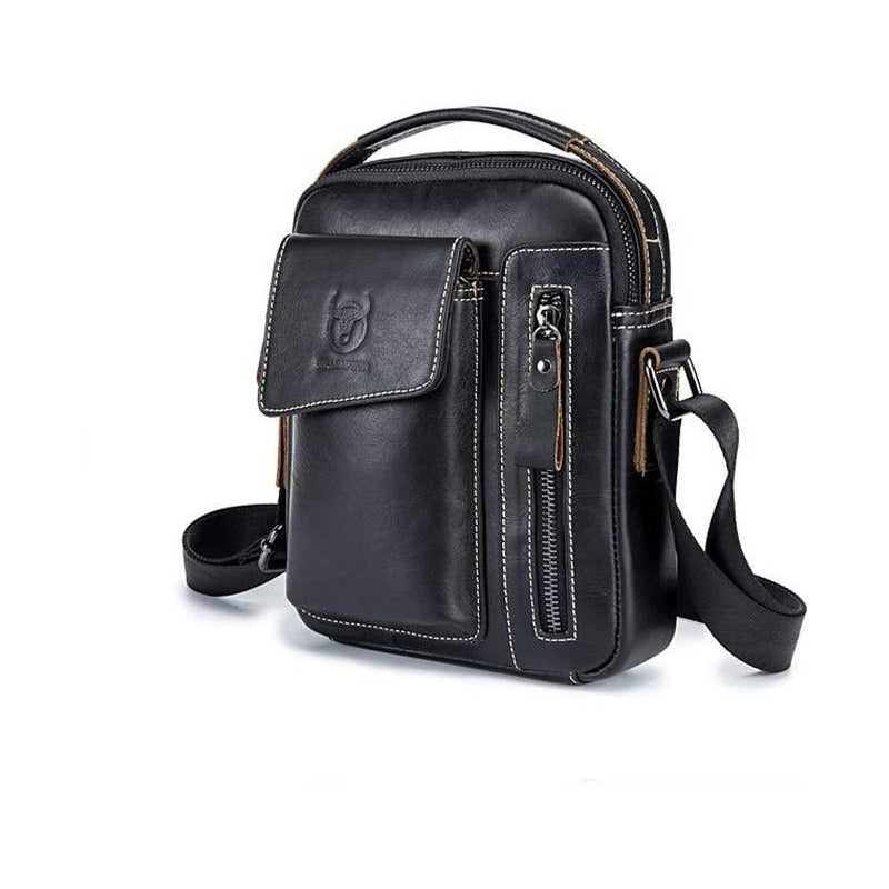 Bolso/bandolera Hombre Cuero Genuino Bull Captain Mod Cierre