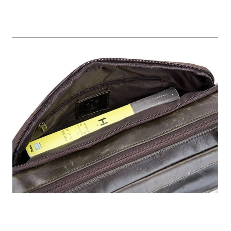 Bolso/bandolera Cuero Genuino Bull Captain Mod. Front