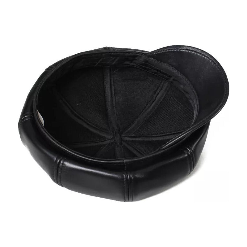 Gorra Boina De Mujer Cuero Genuino Laspezia Mod. Lesci