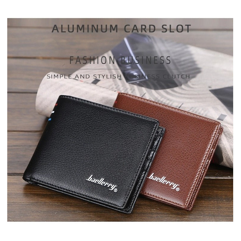 Billetera Hombre De Cuero Pu Baellerry Mod. Square