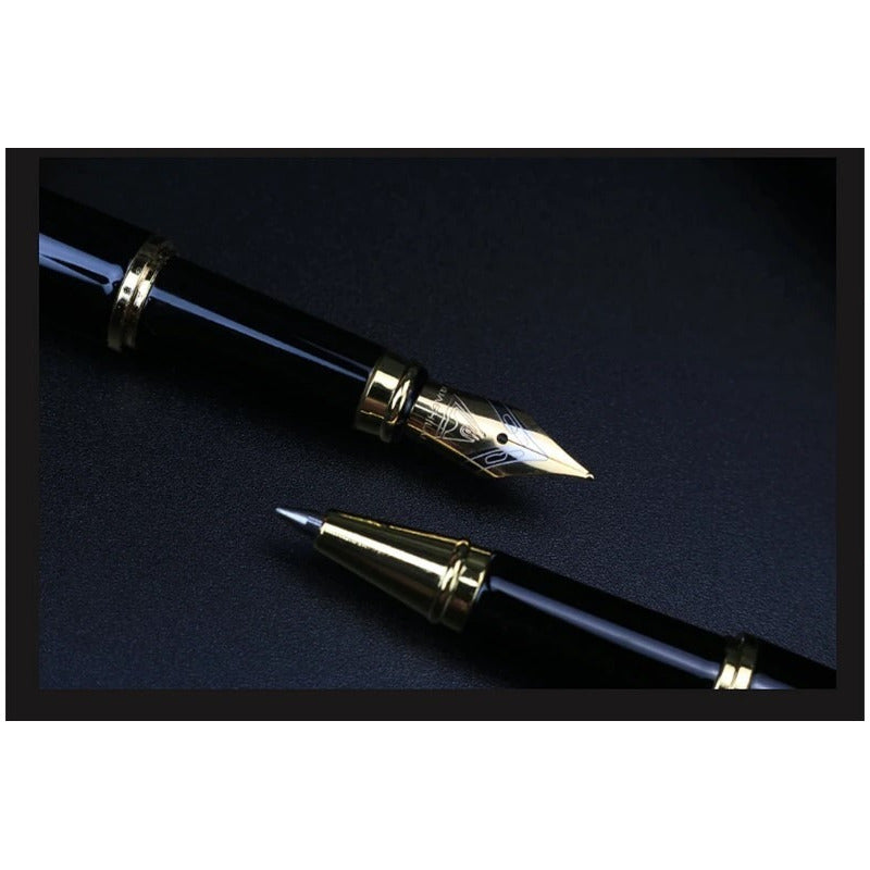 Bolígrafo/pluma Estilográfica Con Funda Lujo Mod Noble