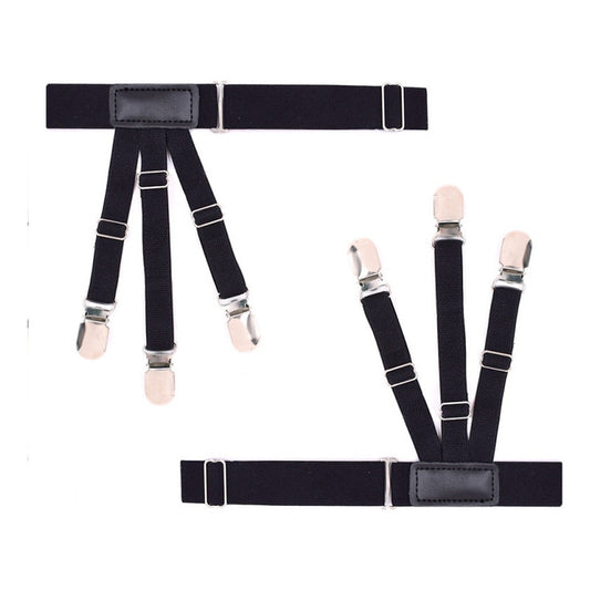 Suspensor Sujetador De Camisa Unisex Broches Metálicos