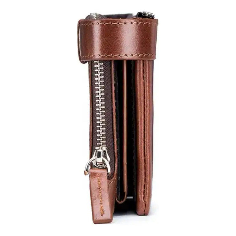 Billetera Cuero Genuino Bull Captain Protec Rfid Mod Buff