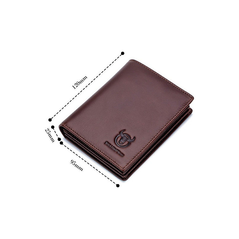 Billetera Cuero Genuino Bull Captain Protec Rfid Mod Spare