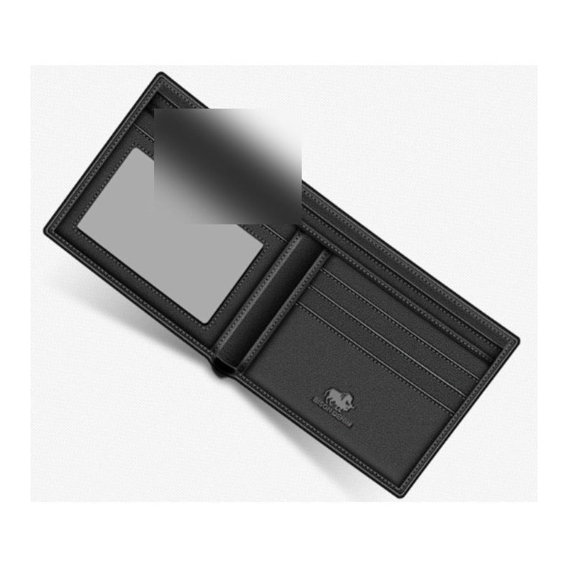 Billetera Cuero Genuino Lujo Bisom Denim