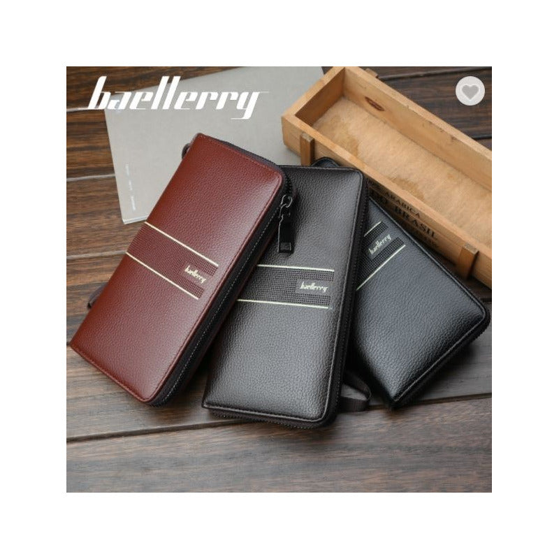 Chequera Amplia Elegante Cuero Pu Baellerry Mod. Zipp